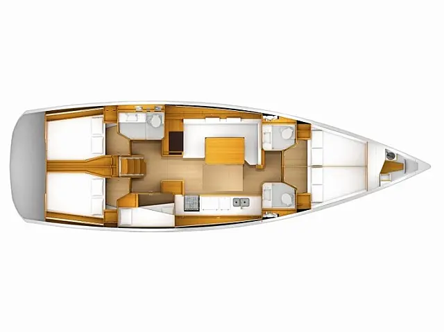Sun Odyssey 519 -  5 cabs - Layout