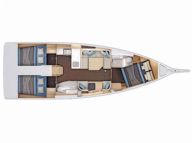 Sun Odyssey 415 Performance - Layout