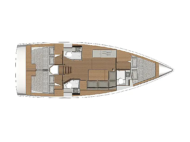 Dufour 390 Grand Large - Layout