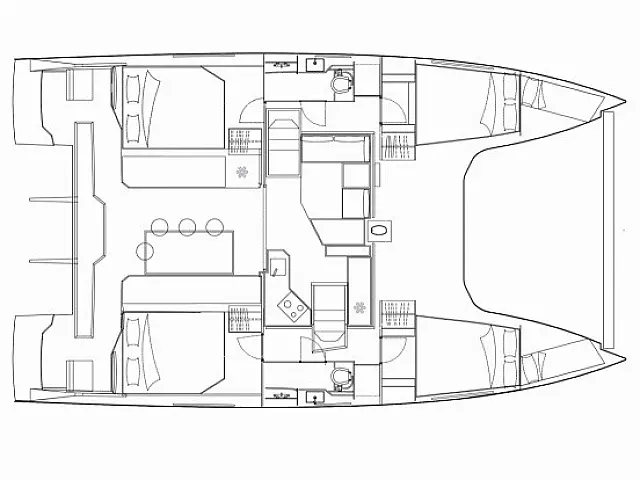Nautitech 40 Open - Tlocrt