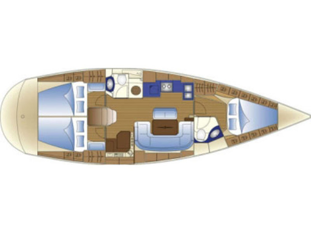 Bavaria 42 Cruiser - Tlocrt